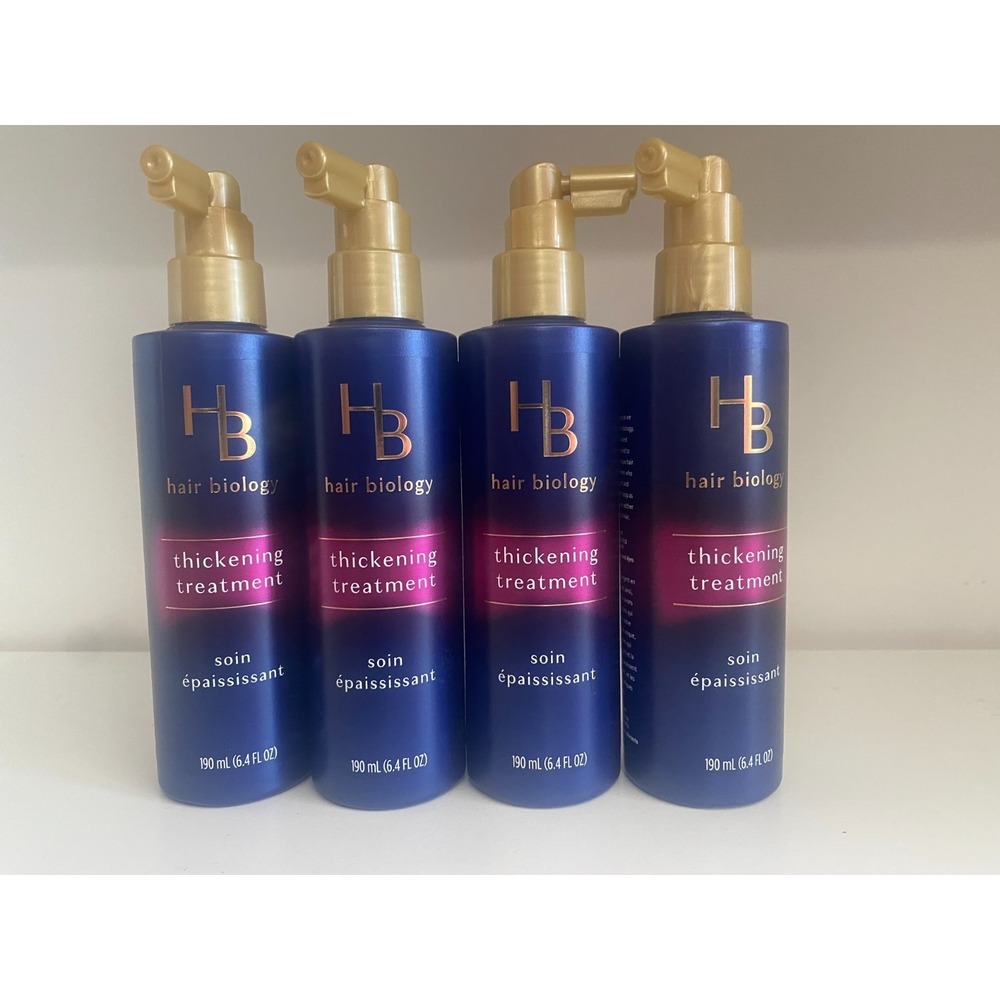 LOT OF 4- HB Hair Biology Thickening Treatment - 6.4oz ea NEW - FREE SHIPPING